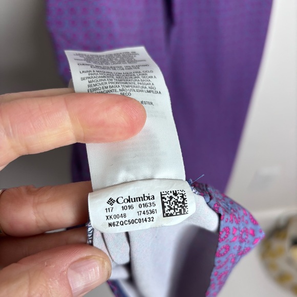 Columbia PFG Purple Cross Back Midi Dress Size L - Picture 3 of 8